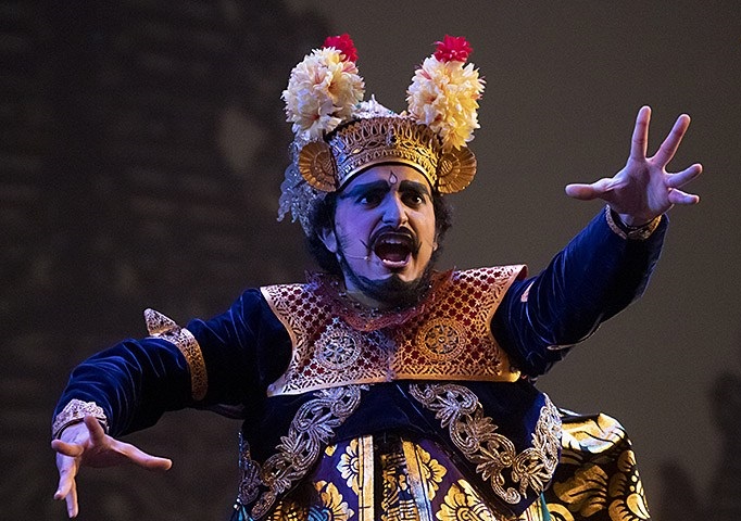 Last King of Bali featuring upper torso of a young man dressed in traditional Balinese royal attire.